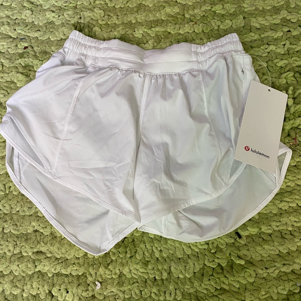 White Lululemon Hotty Hot Shorts